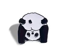 COSSIKA Panda Brooch Cute Cartoon Panda Butt Metal Enamel Pin Shirt Collar Lapel Pins Badges Brooches for Gift Animal Jewelry