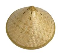 COSSIKA Straws Hat Oriental Bamboo Hat for Women Men Sun Protective Conical Hat Breathable Wide Brimmed BambooWoven Cosplay Coolies