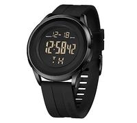 COSSINIGE Mens Digital Waterproof Military Watch for Men Silver Dive Tactical Sports Minimalist Ultra-Thin Wrist Watch, A-Black, Sport