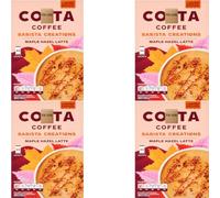 Cossta Maple Hazelnut Latte - Barista Style Instant Coffee Sachets, Sweet & Creamy, 85g (Pack of 4)