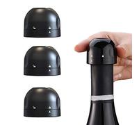 Cosswe 3 Pack Champagne Stopper, Reusable Silicone Sealed Wine Bottle Stopper, Vacuum Stopper for Beer, Champagne, Alcohol, Sparkling Wine