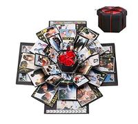 Cosswe Explosion Box, Surprise Box DIY Photo Album Scrapbook Folding Gift Box Handmade Commemorative Album for Birthday Valentine's Day Wedding Memory