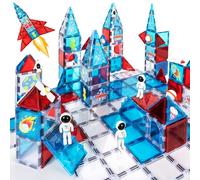 cossy 43 PCS Magnetic Tiles, 3D Space Magnetic Building Blocks Set, STEM Magna Tiles for kids, Building Construction Toddler Toy, Learning Educational Construction Toys for 3+ Year Boys & Girls