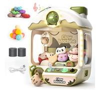 cossy Claw Machine for Kids, Mini Claw Machine with Light and Music, Cute Dinosaur Arcade Games Console with 24 Coins, 10 Toys and 10 Twist Eggs, Skill-Building Grabber Toy, for Kids 3+