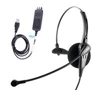 Cost Effective USB Computer Headset, Durable Call Center Headset for VoIP Softphone of MS Lync (Skype for Business), Cisco Jabber