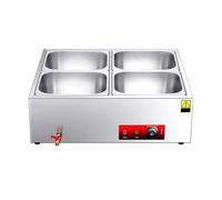 Cost-Saving Commercial Food Warmer - Heavy-Duty, Large Capacity Stainless Steel Buffet Server, The Solution for Restaurants, Catering & Hotels(D4-27.56" L x 22.44" W x 9.45" H)