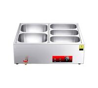 Cost-Saving Commercial Food Warmer - Heavy-Duty, Large Capacity Stainless Steel Buffet Server, The Solution for Restaurants, Catering & Hotels(D5-27.56" L x 22.44" W x 9.45" H)