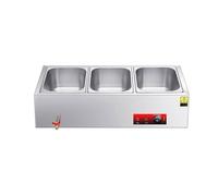 Cost-Saving Commercial Food Warmer - Heavy-Duty, Large Capacity Stainless Steel Buffet Server, The Solution for Restaurants, Catering & Hotels(B2-33.07" L x 14.57" W x 9.45" H)