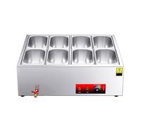 Cost-Saving Commercial Food Warmer - Heavy-Duty, Large Capacity Stainless Steel Buffet Server, The Solution for Restaurants, Catering & Hotels(D7-27.56" L x 22.44" W x 9.45" H)