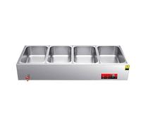 Cost-Saving Commercial Food Warmer - Heavy-Duty, Large Capacity Stainless Steel Buffet Server, The Solution for Restaurants, Catering & Hotels(F1-53.54" L x 22.44" W x 9.45" H)