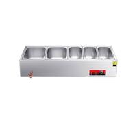 Cost-Saving Commercial Food Warmer - Heavy-Duty, Large Capacity Stainless Steel Buffet Server, The Solution for Restaurants, Catering & Hotels(C2-43.31" L x 14.57" W x 9.45" H)