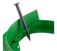 Cost wise 10M Lengths Of Flexible Edging For Lawns,grass Drives,paths And Flower Borders,40mm High In Forest Green,suplied With 20 Pegs,idea