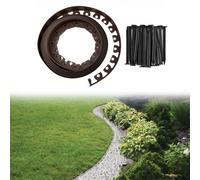 Cost wise 10M X 60mm High Lengths Of Flexible Edging For Lawns,grass Drives,paths And Flower Borders, In Forest Brown ,ideal For Curves