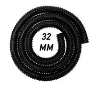 Cost Wise 1M X 32mm (1.25") Corrugated Flexible Hose For Use With Garden Pond Pumps,filters And Water Features, With Matching Hose Clips
