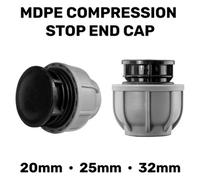 Cost Wise 25mm Mdpe Compression Fitting Blanking End Cap For Use With 25mm Mdpe Water Supply Pipe