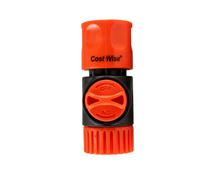 Cost Wise 3/4" Bsp Female Connector With Valve, Click-Lock Quick Connect Inlet, Weather-Resistant Plastic