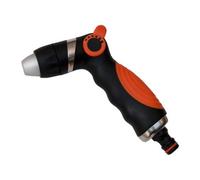 Cost Wise Black/orange Metal Garden Hose Spray Gun With Quick-Connect Adaptor And Ergonomic Grip - 2 Spray Modes, 185 G.
