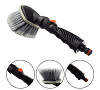 Cost Wise Car Wheel Brush With Hose Connection And On/off Valve - Super Soft, Round Head, Non-Slip Grip Handle
