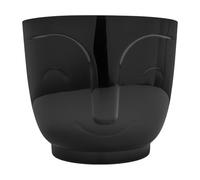 Cost Wise decorative indoor pot plant cover pots, available in black without drainage holes,stone face design (165mm)