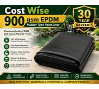 Cost Wise Epdm Premium Pond Liner Thick 0.90mm,flexible Rubber Type Long Lasting Life Span Expect 40Years,3M X4M