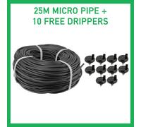 Cost Wise Garden Automatic Watering, 25M Micro 4/6mm Dripper Pipe + 10 Free Drippers