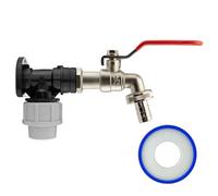 Cost Wise Garden Watering Standpipe, 20mm Mdpe Pipe Back Plate With Lever Tap With 1/2" Hose Barb+ Ptfe Tape