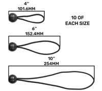 Cost Wise Multi Size Ball Bungee Pack,not Sure What Size You Need-3 Different Sizes In One Pack,ideal For Camping