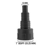 Cost Wise Multi-Step Hosetail For Pond Pumps/filters Fits 13-20-25mm Hose,1" Bsp Female Thread-Measures 33.3mm Across The Thread