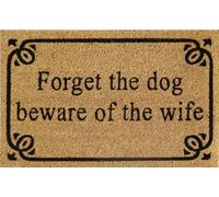 Cost Wise Natural Coir 60Cm X 40Cm Heavy Duty Doormats With Rubber Base With Funny Message (Beware Of Wife)