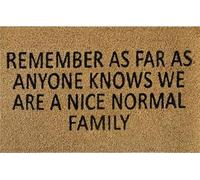 Cost Wise Natural Coir 60cm x 40cm heavy duty doormats with rubber base with humorous message (normal family)
