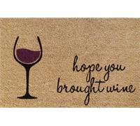 Cost Wise Natural Coir 60Cm X 40Cm Heavy Duty Doormats With Rubber Base With Humourous Message (Brought Wine)