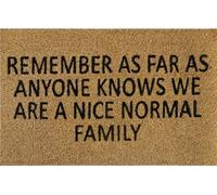 Cost Wise Natural Coir 60Cm X 40Cm Heavy Duty Doormats With Rubber Base With Humourous Message (Normal Family)