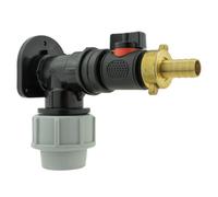 Cost Wise Outlet Kit For 25mm Mdpe Water Supply Pipe,mdpe Backplate+Flow Valve+13mm Brass Barb+Ptfe Tape