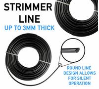 Cost Wise Pack Of 2, Black Strimmer/trimming Line/cord (3.0mm) 15M Coils X 2