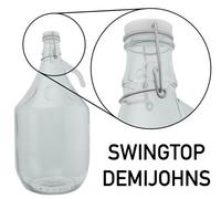 Cost Wise Pack Of 2 Glass Wine Making/storage Demijohns With Flip Top Lids