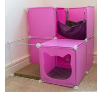 Cost Wise Pink Power Cat House/tower-Build+Design+Scratcher+Hammock+Blanket