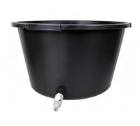 Cost Wise Round Dog Washing Tub with Drain Valve - Heavy Duty Pet Bath Tub Available in 45L, 65L or 90L Sizes - Durable Plastic Washing Basin for Dogs, Pets, Garden & Utility Use (90L)