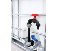 Cost Wise Swan Neck Ibc Tank Riser Kit 30Cm Tap Extension, Fits 2" S60 X 6 Outlet, Easy Filling For Buckets & Watering Cans( Black Dial Tap)