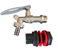 Cost Wise Water Butt/rain Barrel/water Tank Outlet Tap With Adaptor (Requires 21mm Hole) Lockable Lever Tap With Standard 1/2" Garden Hose