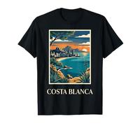 Costa Blanca Spain Europe Mediterranean Coast Retro T-Shirt