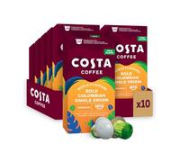 Costa Bold Colombian Single Origin Aluminium Coffee Pods (Pack of 10, Total 100 Coffee Capsules)