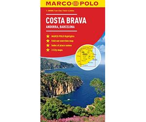 Costa Brava - Andorra, Barcelona Marco Polo Map