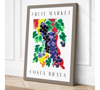Costa Brava Fruit Market Canvas Wall Art Print 18x12 Inch