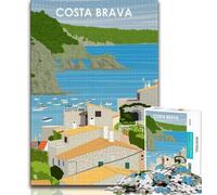 Costa Brava Spain Art 1000 Piece Jigsaw Puzzle for Adults And Teenagers,Toys Educational Games Stress Relieving Wall Decoration 38x26cm