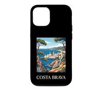 Costa Brava Spain Coastal Village Retro Travel Graphic Case for iPhone 12/12 Pro