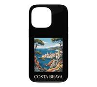 Costa Brava Spain Coastal Village Retro Travel Graphic Case for iPhone 13 Pro