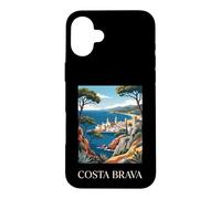 Costa Brava Spain Coastal Village Retro Travel Graphic Case for iPhone 16 Plus