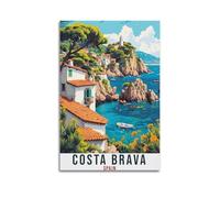 Costa Brava Spain Vintage Travel Poster Canvas And Wall Art Picture Print Modern Family Bedroom Decors 08x12inch(20x30cm)