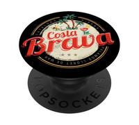 Costa Brava vintage Catalonia Spain souvenir for vacation PopSockets Adhesive PopGrip