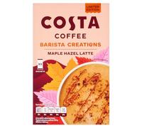 Costa Coffee Barista Creations Maple Hazelnut Latte 5 Sachets - 85g - Instant Flavoured Latte Coffee - Café Style Hot Drink - Includes Gifty Goodness Shopping List